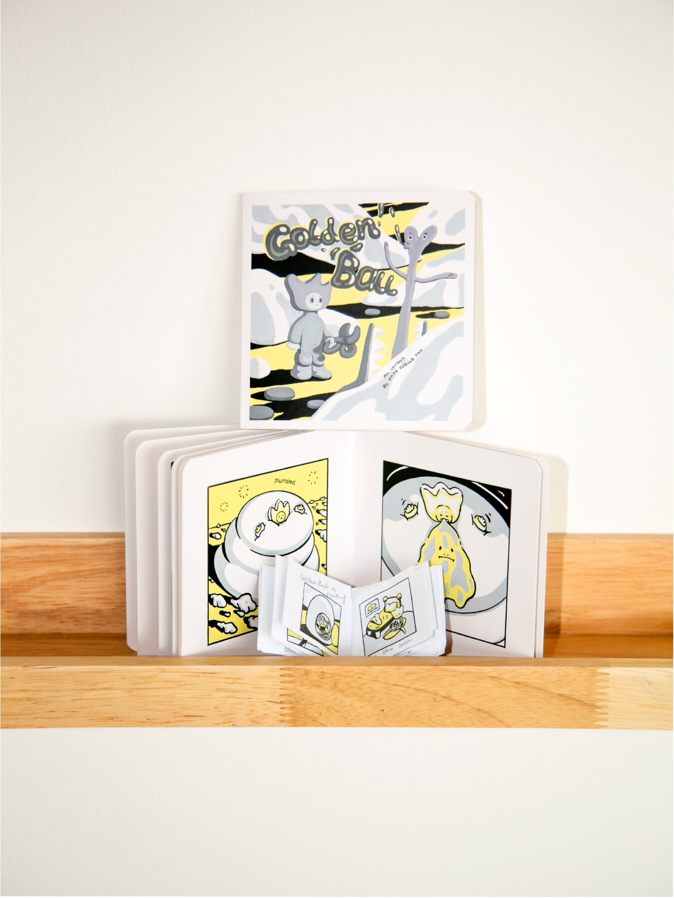 Golden Ball illustrated edition arranged as a paper display