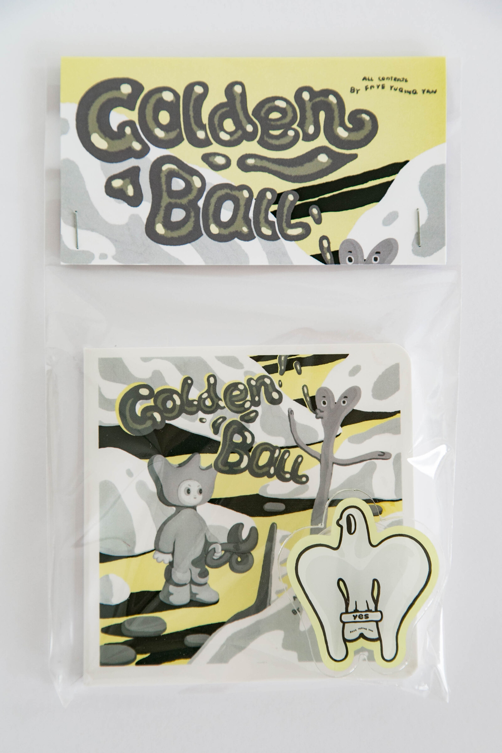 Golden Ball edition and acrylic phone grip in clear packaging