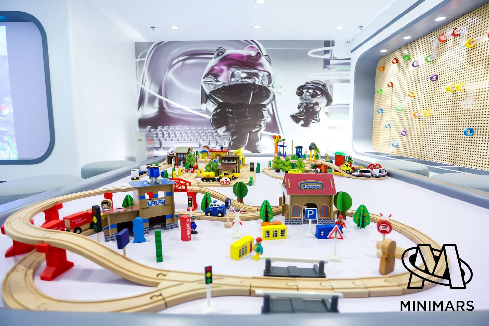 Illustrated children's environment for Mini Mars